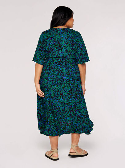 Curve Animal Print Wrap Dress