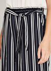 Navy Wide Leg Striped Culottes, Navy, large