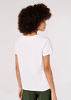 Abstract Flower Tee, White, large