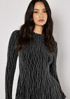 Sparkle Swirl Peplum Top, Light Grey / Silver, large