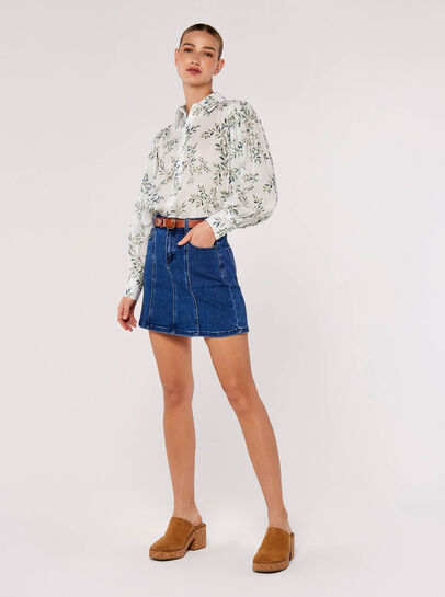 Flowing Leaves Cotton Shirt