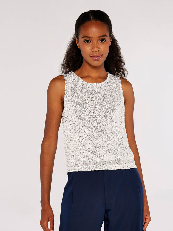 Sequin Shell Top | Apricot Clothing