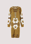 Mustard Aztec Hooded Cardigan, Mustard, large