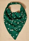 Daisy Print Head Scarf, Green, large