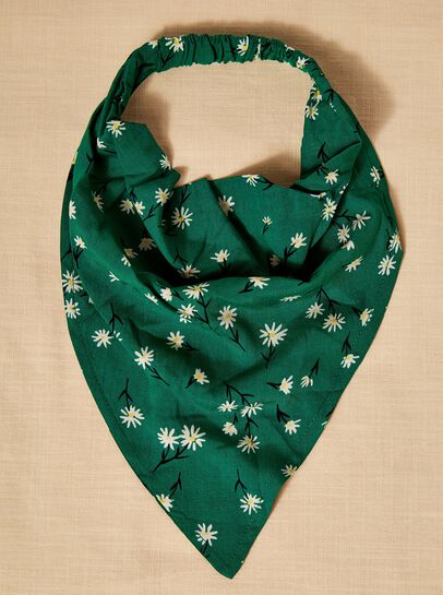 Daisy Print Head Scarf