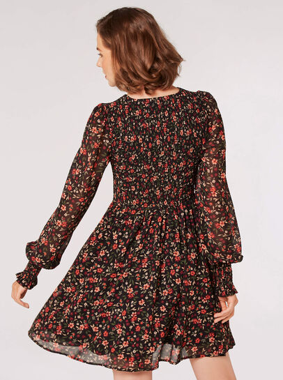 Ditsy Floral Smocked Mini Dress