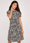 Leaf Silhouette Dress, Black, large