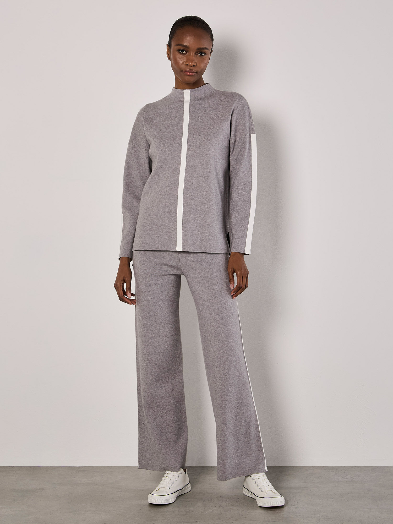 Mono Stripe Joggers | Apricot Clothing