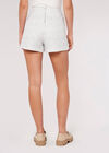 Tweed Tailored Shorts, Blue, large