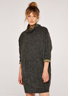 Jacquard Cocoon Mini Dress, Black, large