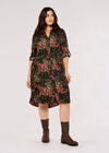 Curve Brushstroke Mini Dress, Khaki, large