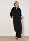 Oversized Tailored Boyfriend Coat, Black, large