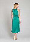 Halter Neck Wrap Dress, Green, large