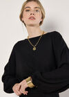 Soft Ribbed Crop Top, Black, large