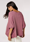 Cotton Jersey Waterfall T-Shirt, Lilac, large