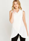 Cowl Neck Tunic Top, Cream, large