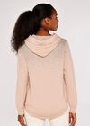 Graduating Lurex Kitted Hoodie, Pink, large
