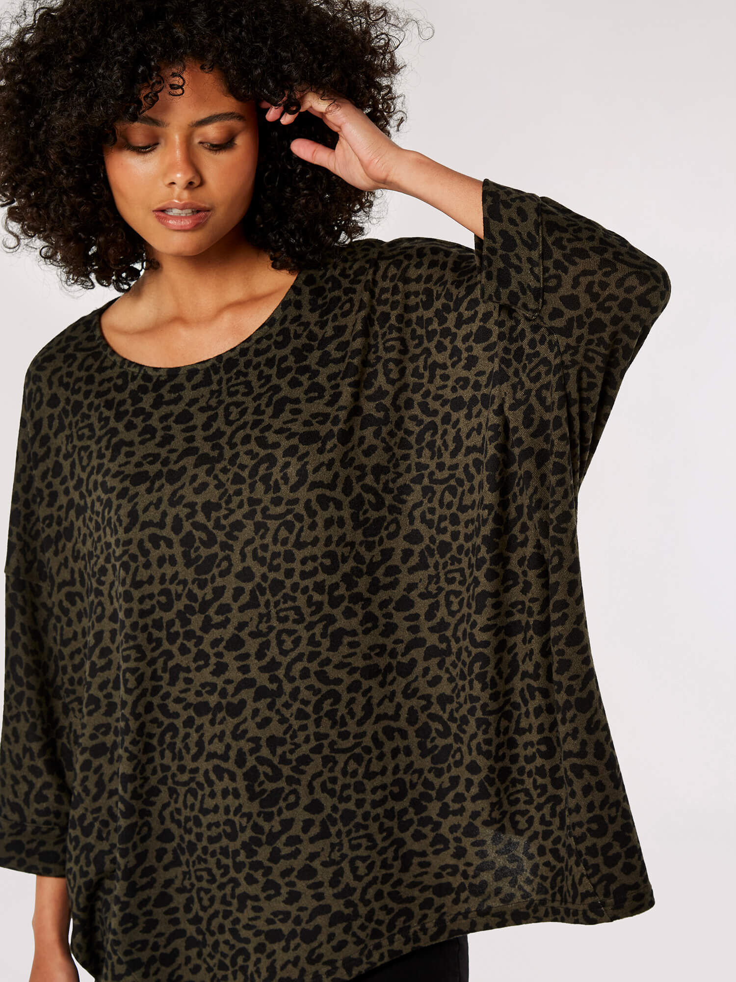 Leopard store oversized sweater