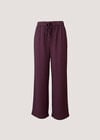 Crinkle-Textured Wide-Leg Joggers, Burgundy, large