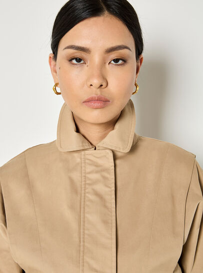Pleat Detail Bomber Jacket