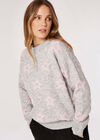 Star Crew Neck Jumper, Grey, large