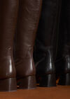 Tall Heeled Chelsea Boots, Black, large
