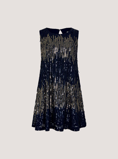 Sequin Fringe Swing Mini Dress