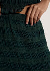 Ruched Chiffon Maxi Skirt, Green, large