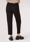 Pintuck Pleat Tailored Trousers, Black, large