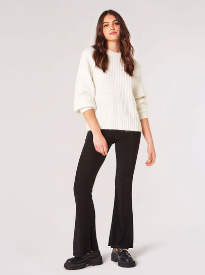 Metallic Sparkle Jersey Flares