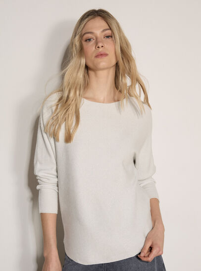 Metallic Ribbed Knit Jumper