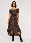 Wildflower Bardot Dress, Black, large