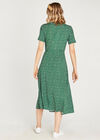 Daisy Dot Wrap Dress, Green, large