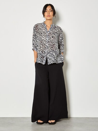 Zebra Oversized Lightweight Blouse