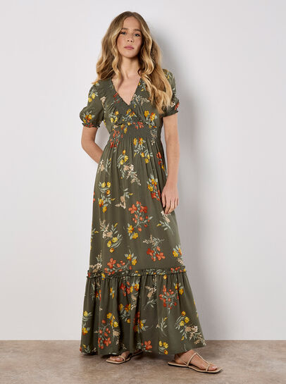 Watercolour Floral Maxi Dress
