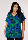 Curve Tropical Palm Top, Blue, large