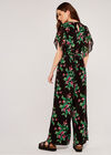 Tropical Floral Jumpsuit, Black, large