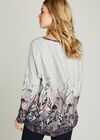 Autumnal Meadow Border Top, Pink, large