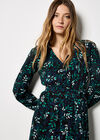 Eucalyptus Leaf Print Maxi Dress, Black, large