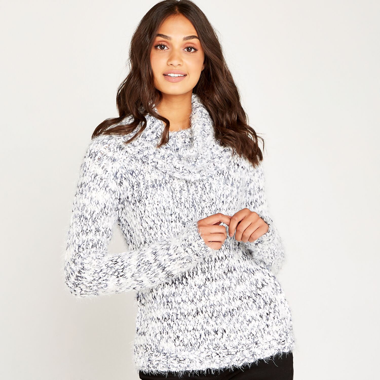 Chunky cowl neck cheap jumper