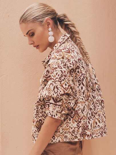 Circle Beads Drop Earrings