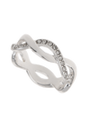 Diamante Infinity Ring, Light Grey / Silver, large