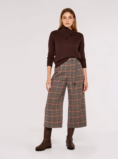 Button Neck Textured Jumper