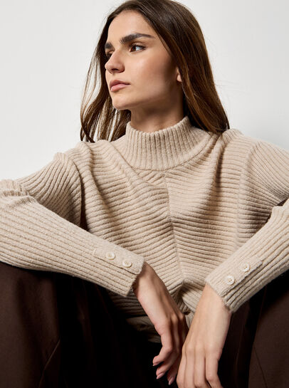 Chevron Knit Oversized Jumper