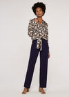 Watercolour Paisley  Top, Navy, large
