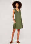 Basic Pocket Dress, Khaki, large