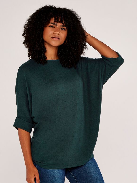Soft Touch Batwing Top, Green, large