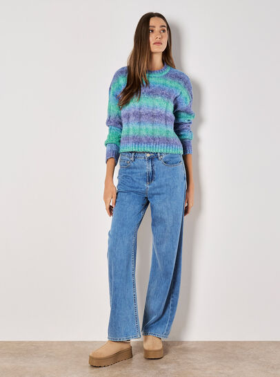 Boxy Space Dye Cable Jumper