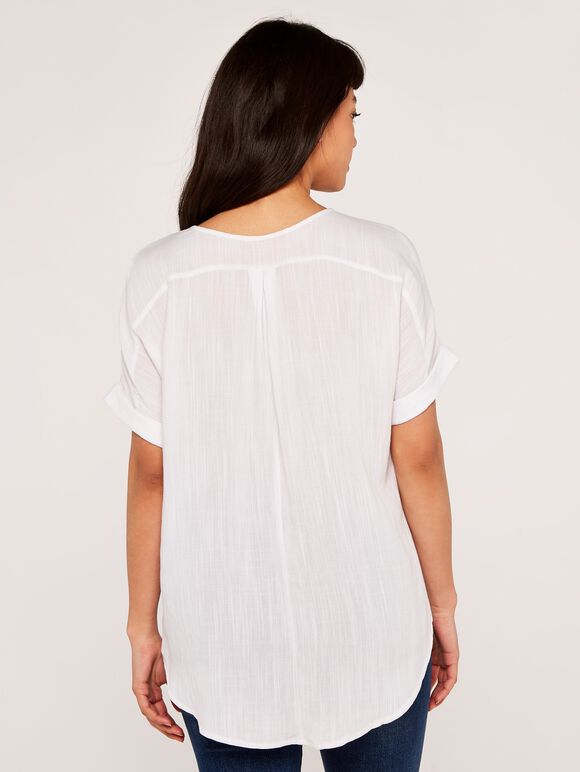 Side Button Top, Cream, large