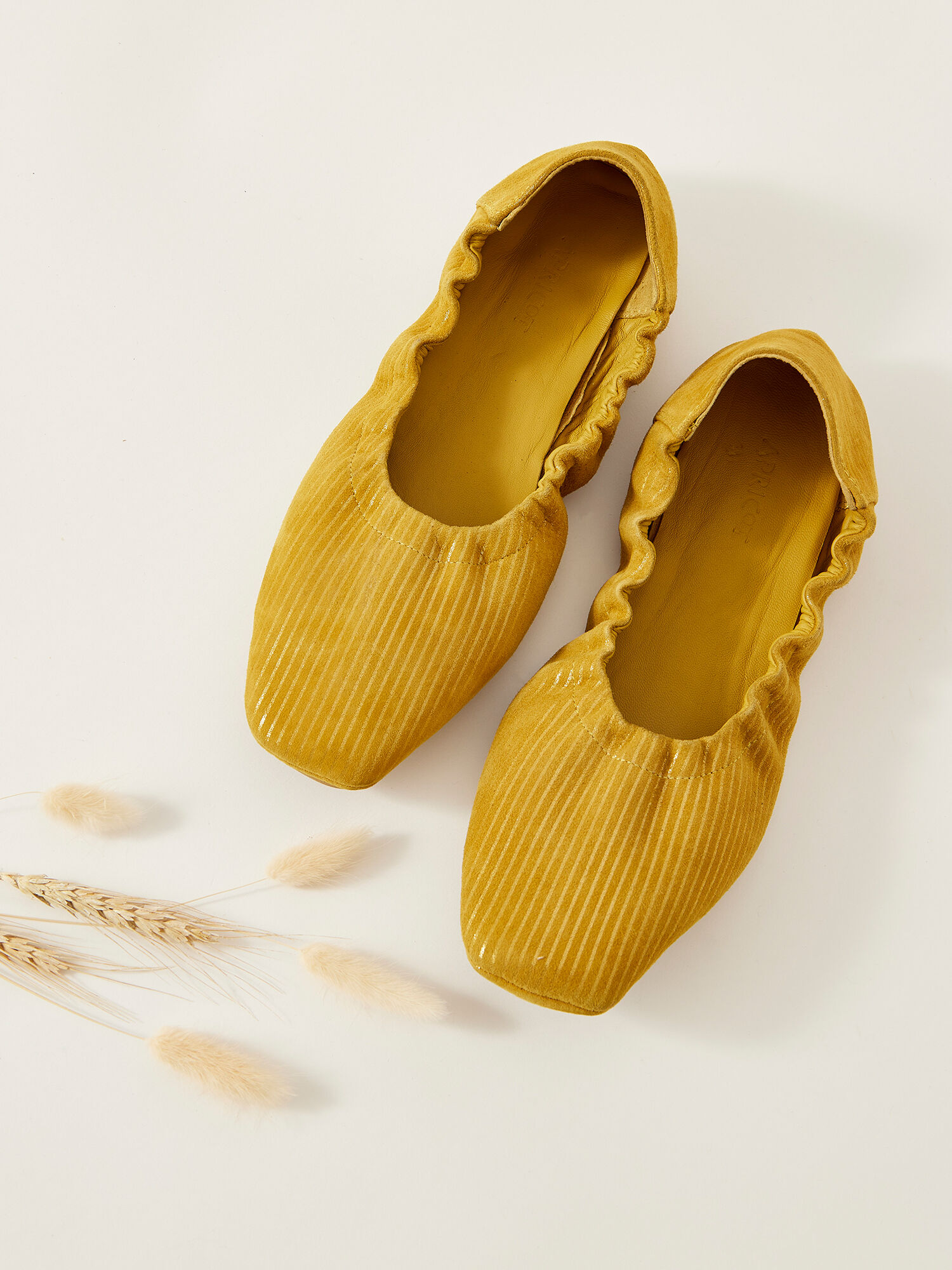 Yellow ballerina shoes best sale